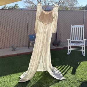 Pinkblush Ivory One-Shoulder Lace Gown